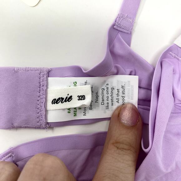 NEW Aerie Smoothez Purple Full Coverage Unlined Underwire Bra 32D - Picture 2 of 4
